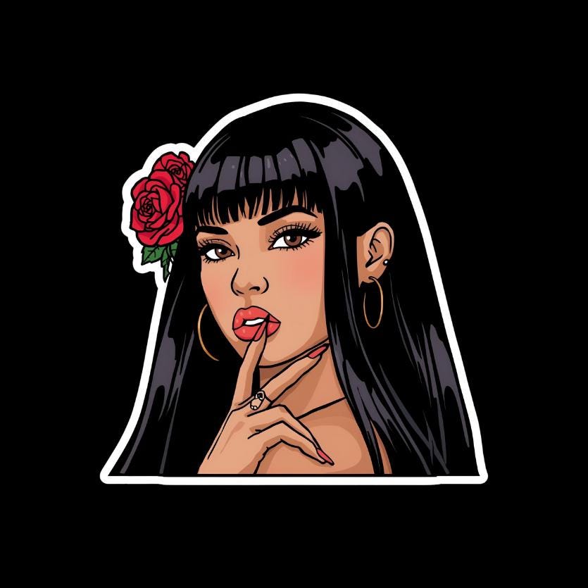 Chicana Stickers, Mexican Chicana Aesthetic Stickers, Laptop Sticker, Waterproof Vinyl Sticker, Latina Art Decor