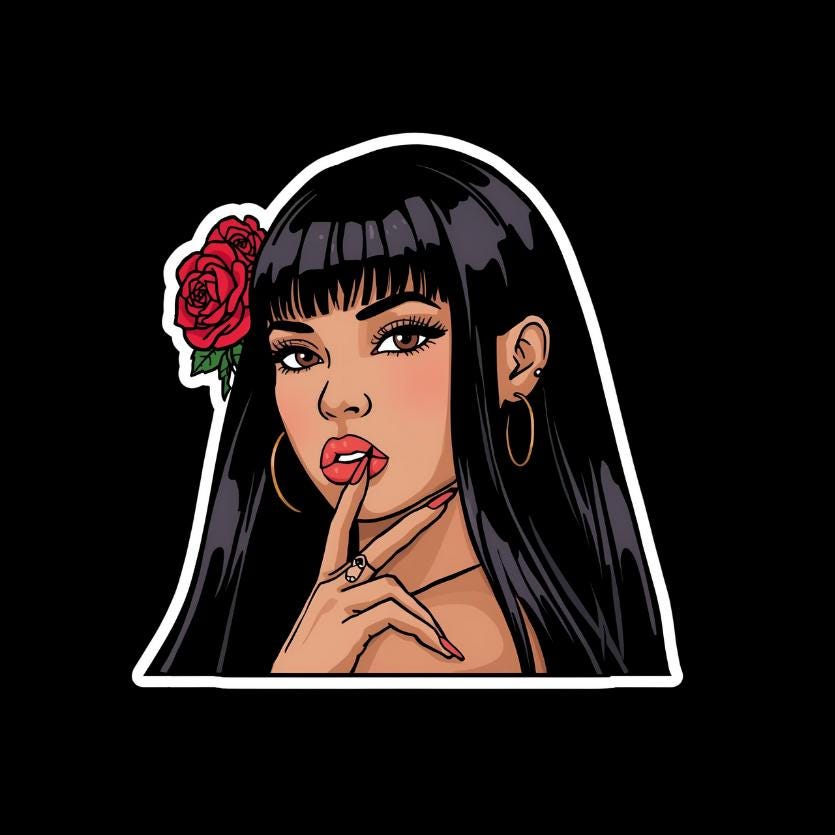 Chicana Stickers, Mexican Chicana Aesthetic Stickers, Laptop Sticker, Waterproof Vinyl Sticker, Latina Art Decor