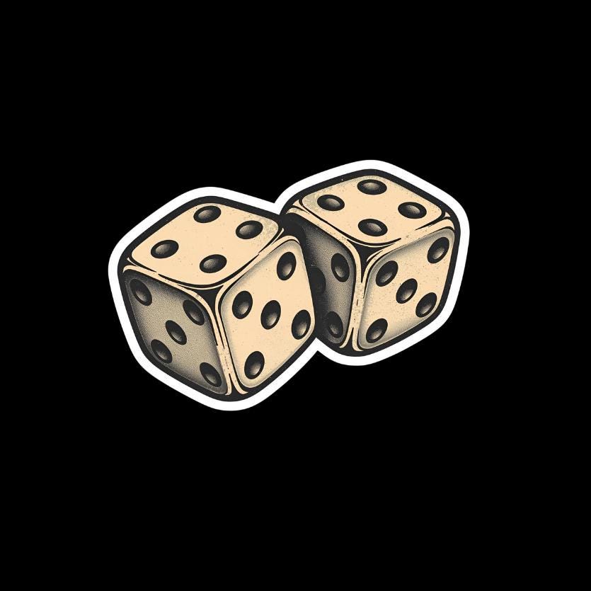 Chicana Style Dice Kiss-Cut Stickers, Mexican Die Sticker, Luchador Laptop Sticker, Gamer Stickers