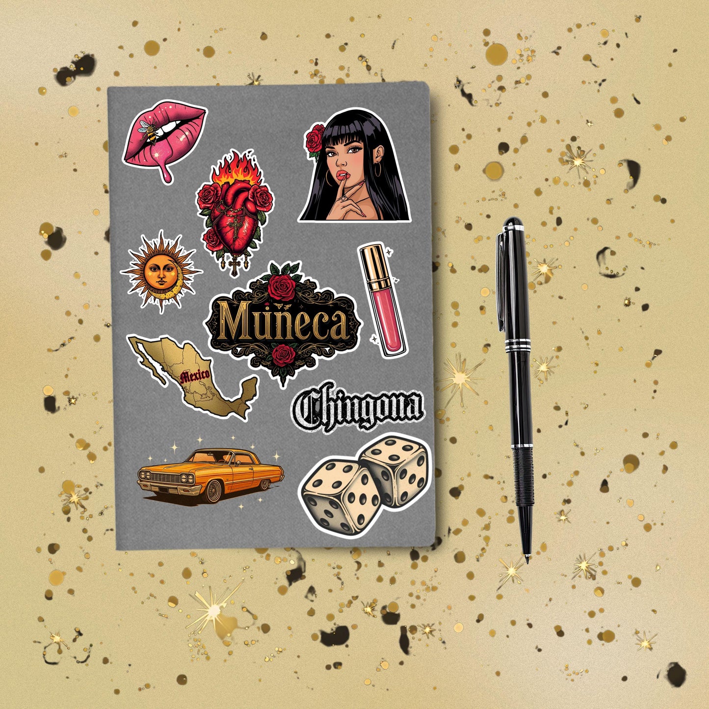 Chicana Stickers, Mexican Chicana Aesthetic Stickers, Laptop Sticker, Waterproof Vinyl Sticker, Latina Art Decor